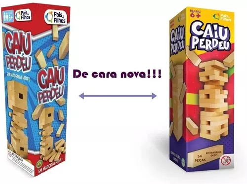 Jogo Clássico Jenga Caiu Perdeu 54 Peças Madeira Terremoto - ShopJJ -  Brinquedos, Bebe Reborn e Utilidades