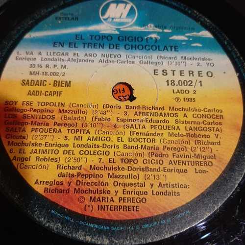 Sin Tapa Disco El Topo Gigio En El Tren De Chocolate If0