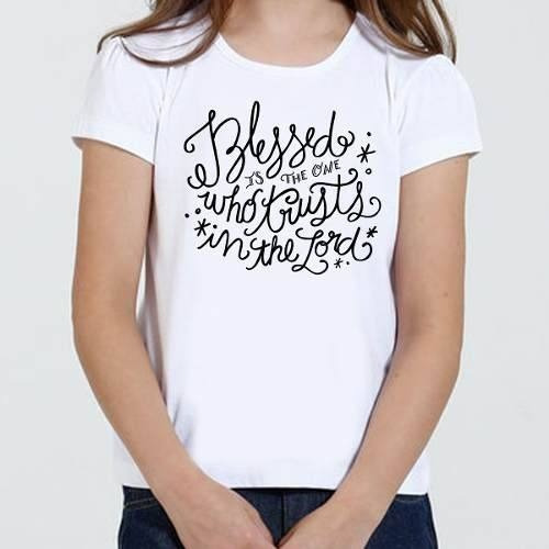 Camiseta Infantil Feminina - Blessed Abençoada