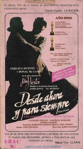 Desde Ahora Y Para Siempre Vhs The Dead Anjelica Huston