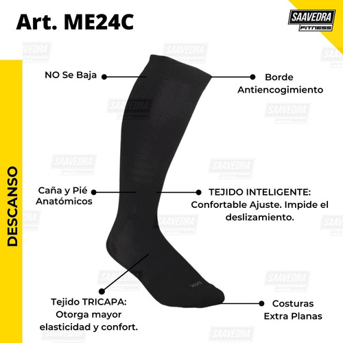 Media Compresion Sox® Alta 20-30 Varices Descanso Viaje Full