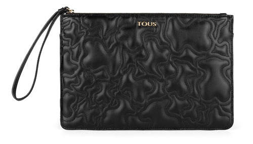 Clutch Tous Kaos Capitone En Color Negro