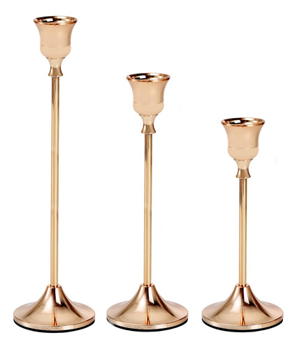 Candelabro Conico Laton Para Decoracion Hogar Boda Comedor 7