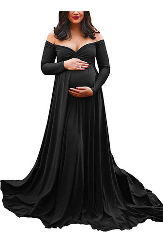 Vestido De Embarazada Para Sesión Fotográfica Cuello En V