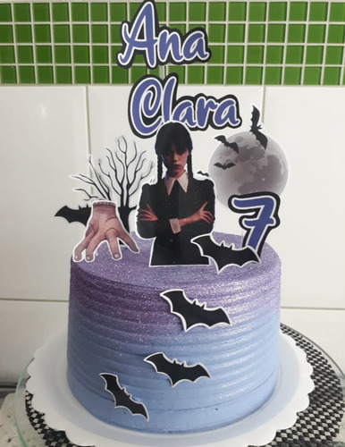 Topo De Bolo Topper De Bolo Personalizado Wandinha