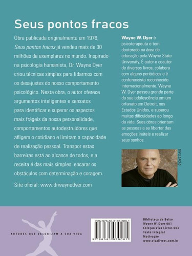 Seus Pontos Fracos (edição De Bolso), De Dyer, Dr. Wayne W.. Editora Viva Livros, Capa Mole, Edição 4ª Edição - 2011 Em Português