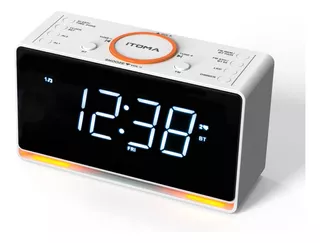 Reloj Despertador Doble C/fm Radio Bluetooth 5.3 Y Bocina