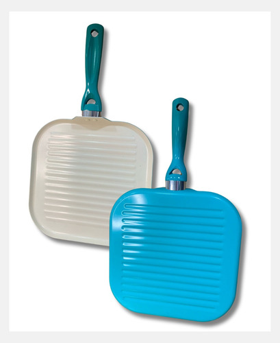 Juego De Sartenes Y Wok Antiadherente Cerámico 4 Pzs Suka Verde Aqua
