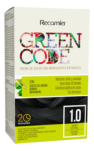  Tinte Green Code Negro Natural 1.0 X 50g