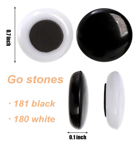 Piedras Magnéticas De Pvc Go Game Set Yarlung Con Tablero De