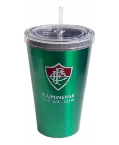 Copo Plástico Canudo 500 Ml - Fluminense