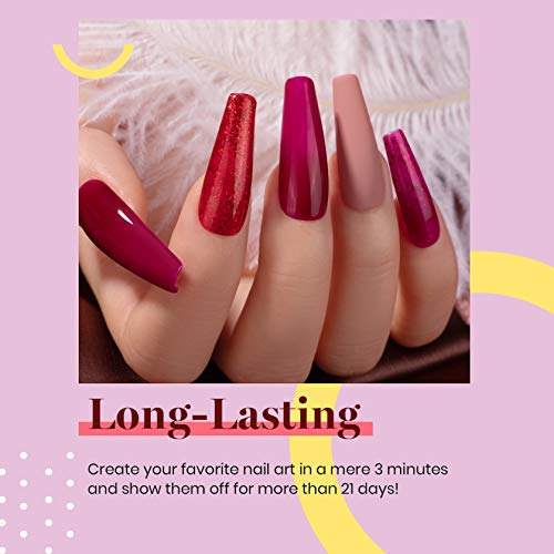 Esmalte Para Uñas En Gel De Secado Uv Vino Borgoña 15 Ml Vanessa Wine