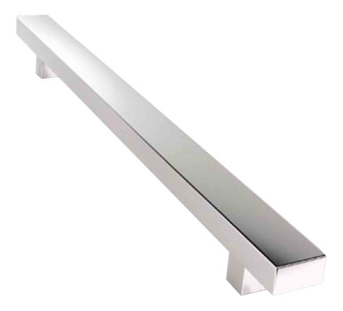 Imagen 2 de 6 de Manijon Barral Rectangular Acero Inoxidable 40x20x600 Puerta