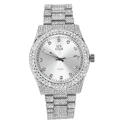 Elegante Reloj Para Mujer Con Diamantes Helados - Esfera Ele