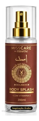 Body Splash Masculino Leão Do Deserto Miss Rôse 200ml Árabe