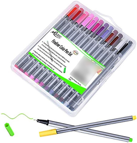 Mickyu Fineliner Set 24 Rotuladores Marcadores De Dibujo A L