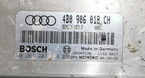 Computadora Audi A4 Passat 2001-2002 1.8l 4b0906018ch Libre (Usado)