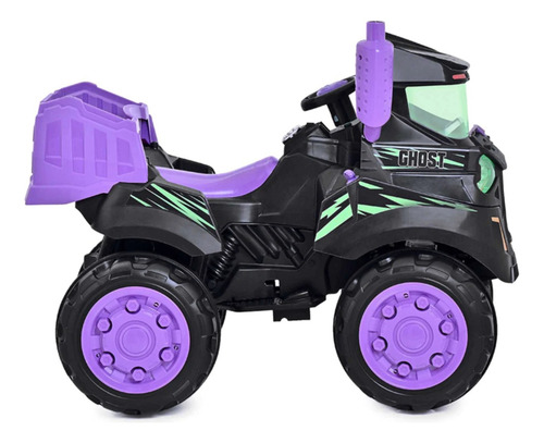 Camión Eléctrico Prinsel Monster Ghost Morado 12v