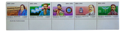 Argentina, Serie Gj 2565-69 Conmemoraciones 91 Mint L10203