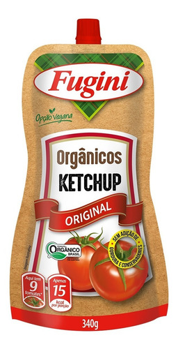 Ketchup Orgânico Fugini Sachê 340 G