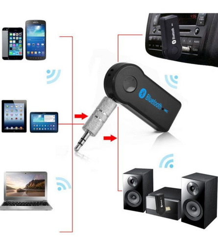 Imagen 4 de 4 de Receptor Adaptador Bluetooth Vehículo Carro Auxiliar 3,5 Mm