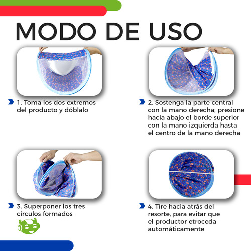 Cuna Slim Company Cama Moises Plegable Portátil Mosquitero Para Bebé Color Azul Diseño Floreado