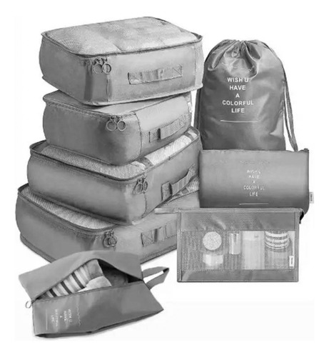 Set X8 Organizador De Viaje Valija Mochila Equipaje -el Rey