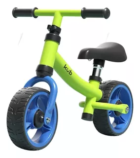Bicicleta De Balance Para Equilibrio De Niños Marca Kub Color Verde - Azul