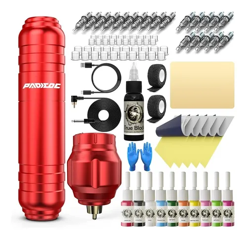 Kit Pen Tattoo Maquina Rotativa Fuente Inal mbrica Wtk096 Env o Gratis kit-pen-tattoo-maquina-rotativa-fuente-inal-mbrica-wtk096-env-o-gratis