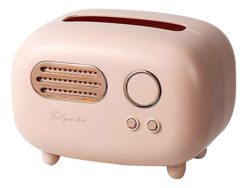 Servilletero Retro Radio Tissue Box Rosado Rosado Rosado