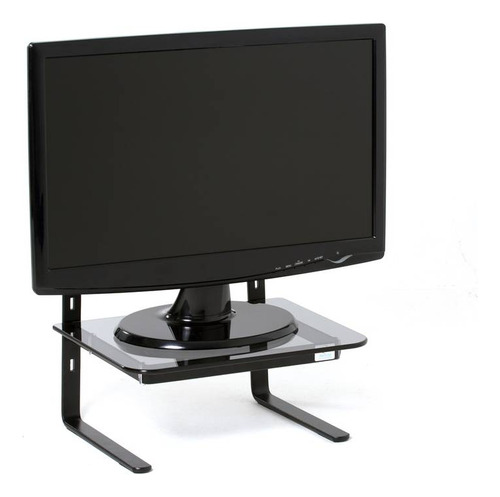 Suporte Para Monitor - Preto  Vidro Fumê