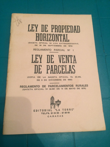 Ley De Propiedad Horizontal Ley De Venta De Parcelas Del 76
