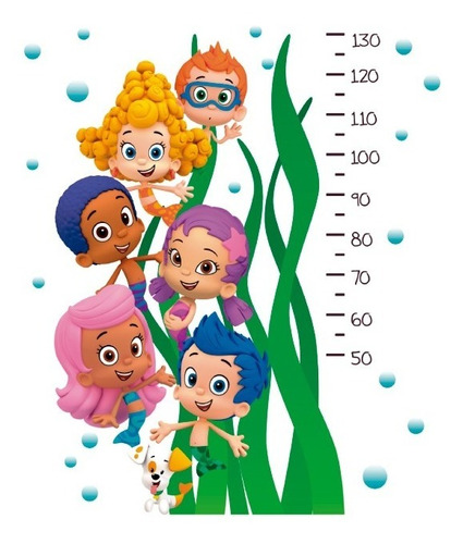 Vinilo Decorativo Bubble Guppies 02. Sirenas Y Peces.