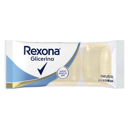 Jabón en barra Rexona Neutro 90 g pack x 3