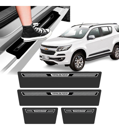 Protetor De Portas Gm Trailblazer 2012 A 2021 Preto Soleira