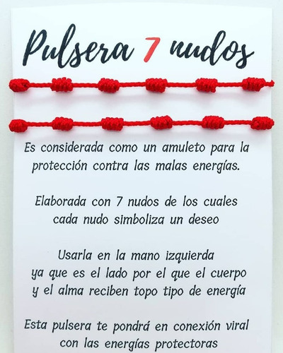 Pulseras De Protección 7 Nudos (2 Unidades)