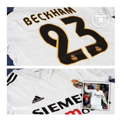 Camiseta Real Madrid  Retro adidas Original Beckham Ronaldo