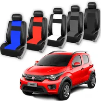 Comprar Fundas Cubre Asientos Auto Cuero Ecológico Para Fiat Mobi.