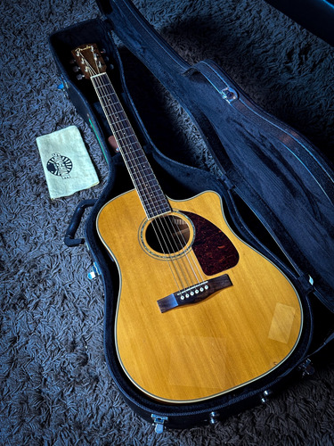 Fender Dreadnought Cd220sce Exotic Ovangkol 2011 Natural. (Usado)