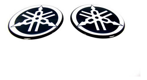 Imagem 4 de 4 de Adesivo Yamaha Emblema Brasão R1 Fazer Xt660 Alto Relevo Par