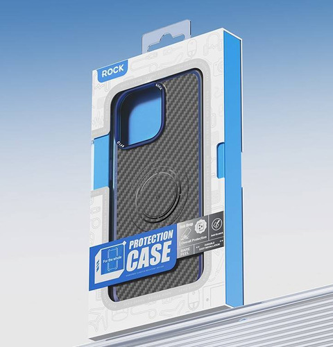 Capa Kevlar® Magsafe Da Rock Para iPhone 15 Pro 6.1 Cor Roxo Liso