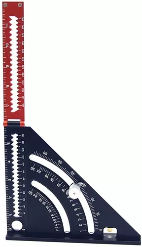 Escuadra Carpintero - Escuadra Metalica 175mm Con Mini Nivel de burbuja-  Aleación de Aluminio,Regla Triangular Herramienta de medición para  Carpintero : : Bricolaje y herramientas