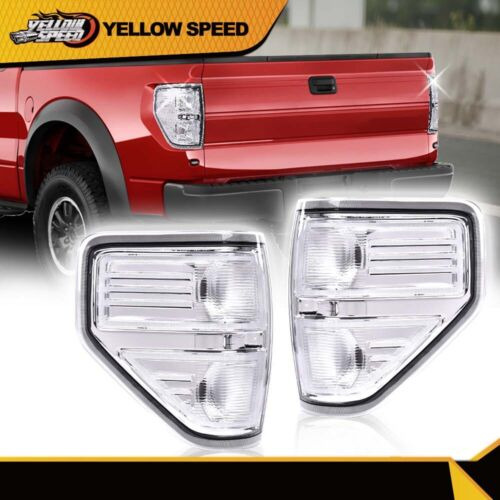 Fit For 2009-2014 Ford F-150 Pickup Chrome/clear Rear Ta Ccb