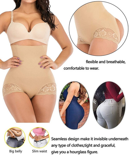 Imagen 4 de 9 de Panty Faja Invisible Calzón Levanta Glúteos Pompas Nalgas Up