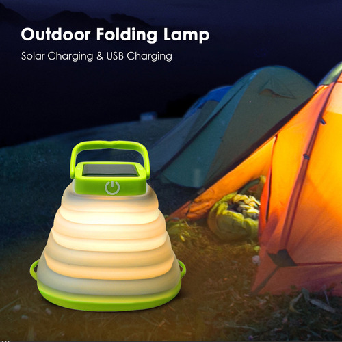 K Luz De Campamento Led Solar Plegable: Portátil,