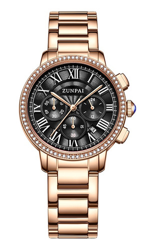 Reloj Zunpai Original Para Mujer, Moderno, Con Diamantes,