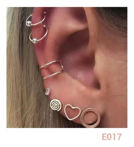 Conjunto Ear Cuff Caravanas