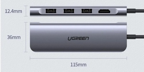 Adaptador Usb C 6 En 1 Multipuerto Ugreen Hub Usb C Hdmi 4k