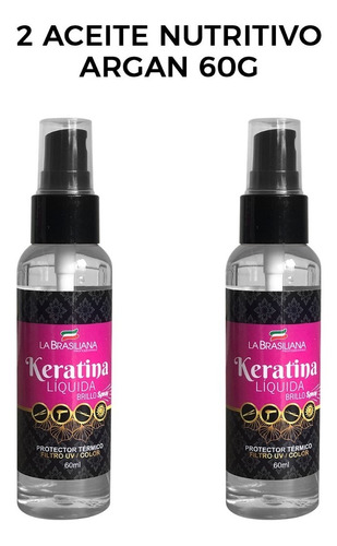 2 Keratina Liquida- Brillo Spray 60ml