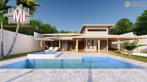 Imagem 1 de 18 de Linda Chácara Em Condomínio, Projeto Na Planta, Com 3 Dormitórios, Piscina, À Venda, 1000 M² Por R$ 570.000 - Terras De Santa Fé - Pinhalzinho/sp - Ch0941